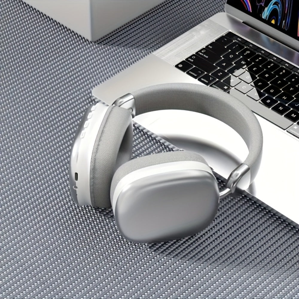 Rotatable Over-Ear Wireless Headphones Bluetooth 5.4 800mAh Large Battery Noise Reduction High Sound Quality Closed-Back Cushioned Headset for Sports Gaming Walking iOS Android Computer