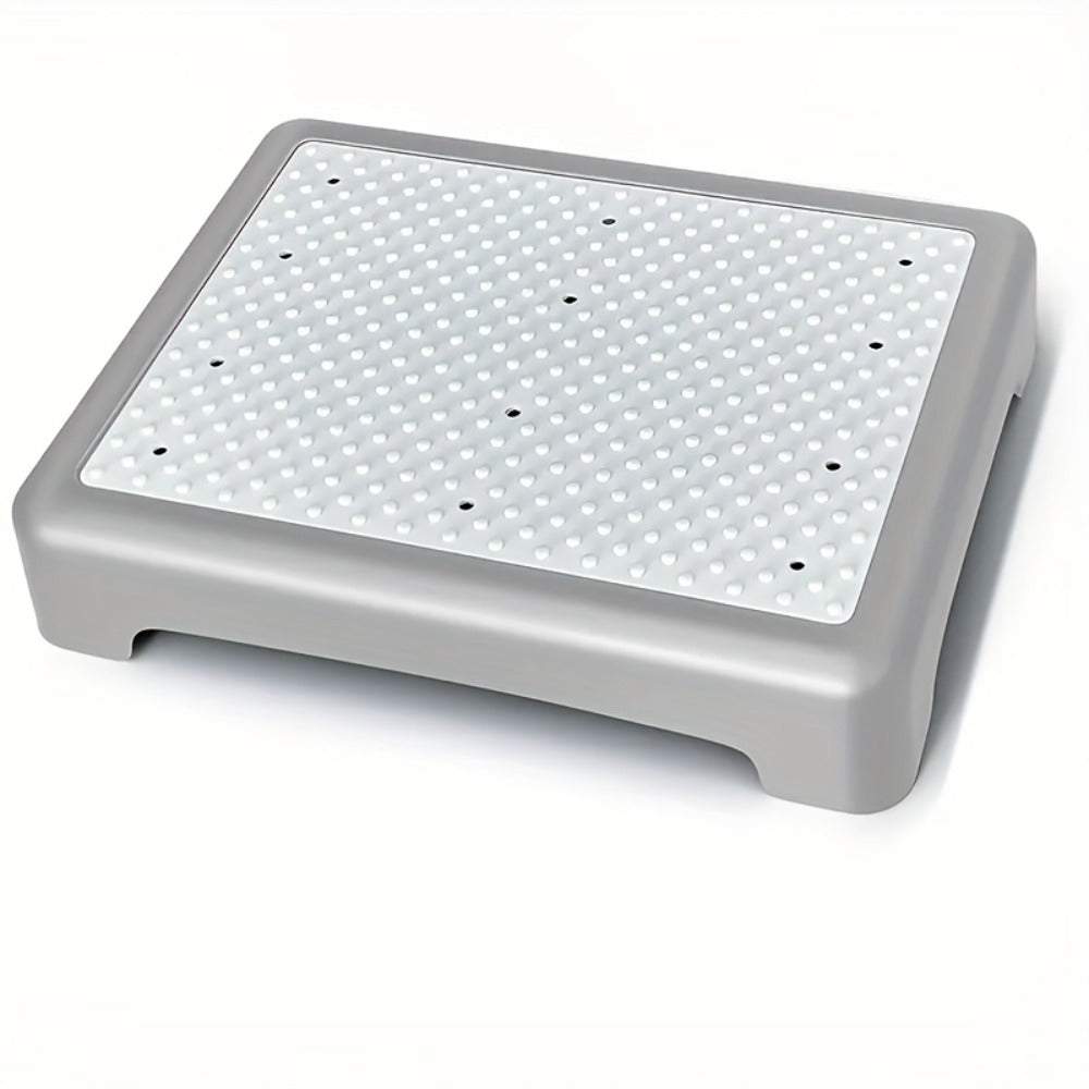 Step Stool Anti-Slip Heavy Duty – Portable Mobile Stepping Stool with Textured Non-Slip Surface & Sturdy Base | Indoor Outdoor Use for Elderly, Bathroom, Toilet, Stairs & Standing Assistance