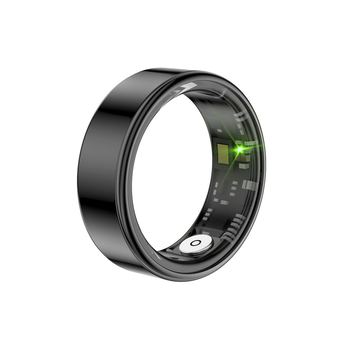 Smart Ring Health & Fitness Tracker Titanium – IP68 Waterproof, Sleep Heart Rate Step Calorie Stress Monitor, BLE 5.3 Magnetic Charging, Android iOS Compatible | Men Women Gift | Black Silver