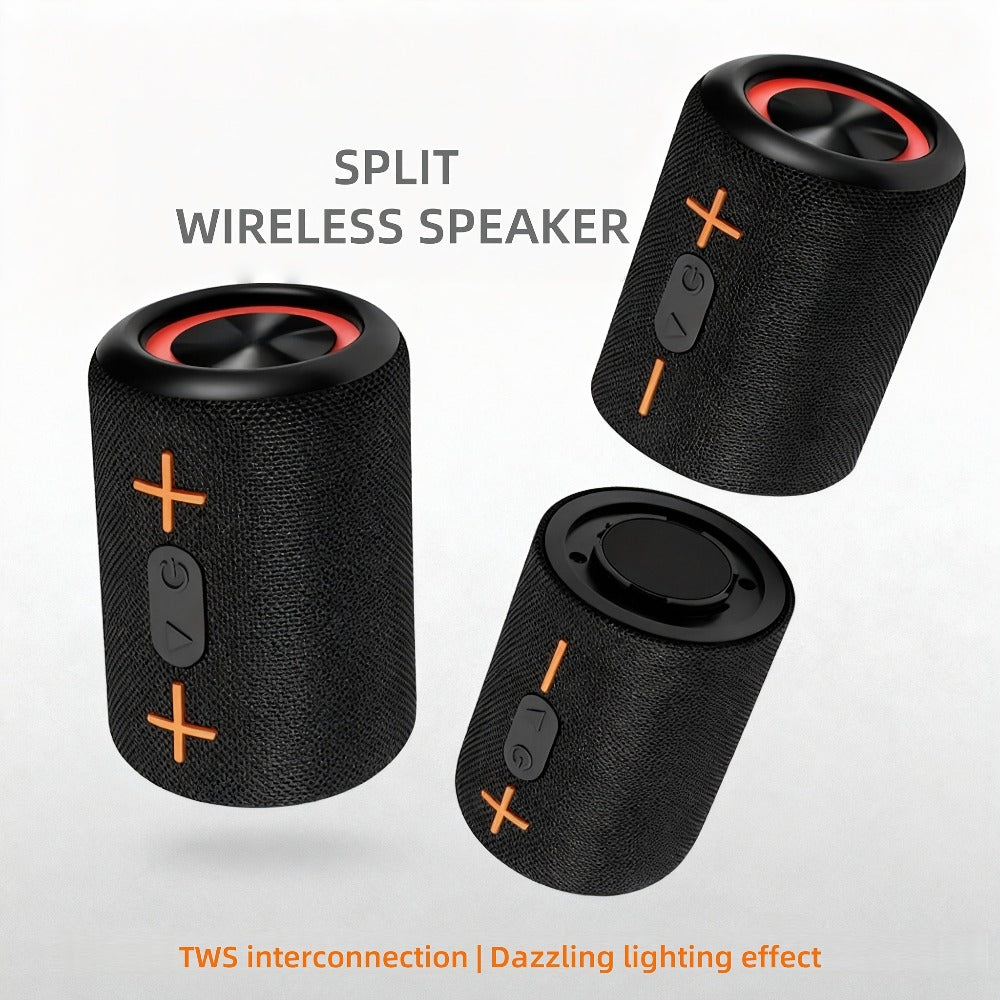 RGB Breathing Light Bluetooth Speaker 2-in-1 Dual Channel Wireless Stereo – Battery or USB Powered, Portable Indoor Outdoor Speaker for Parties, Office, Bedroom, Kitchen, Desk Use