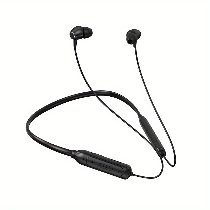 Neckband Magnetic Wireless Earbuds 20H Playtime 230mAh In-Ear Noise Canceling Sports Headphones with Mic Pluggable Memory Card Long Standby for Running Gym Workout Travel