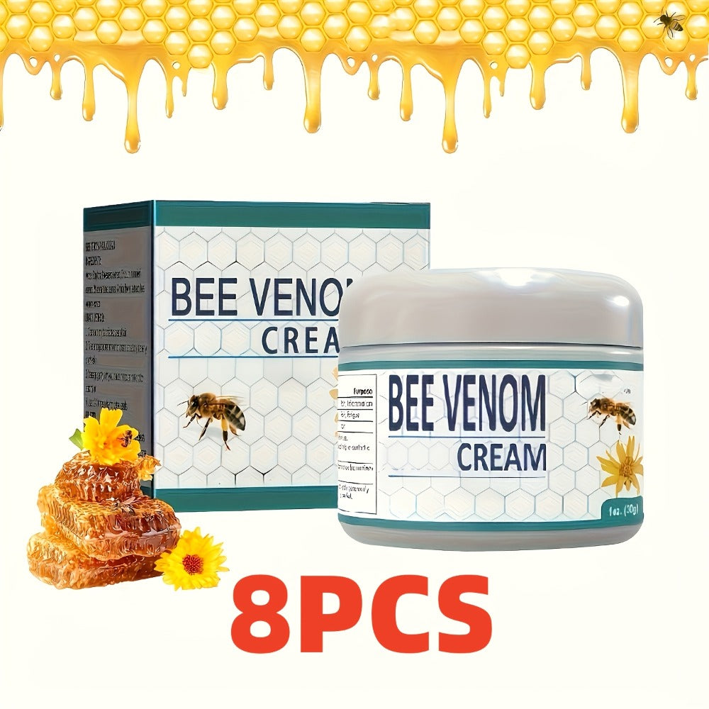 Bee Venom Joint & Muscle Cream for Hands Feet Knees Lumbar Support - Hydrating Glycerin Paraffin Wax Fragrance-Free Soothing Relief Cream All Skin Types Daily Wellness Care