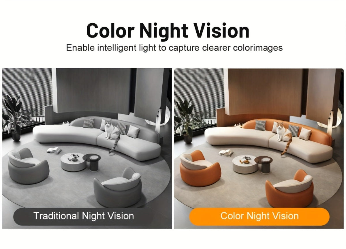 AI-Powered 3MP Indoor Security Camera 2-Pack, Humanoid Detection, Alexa Compatible, Full-Color Night Vision, Two-Way Audio, Smart Motion Alerts, 2.4G WiFi – Home Baby Pet Video Monitoring