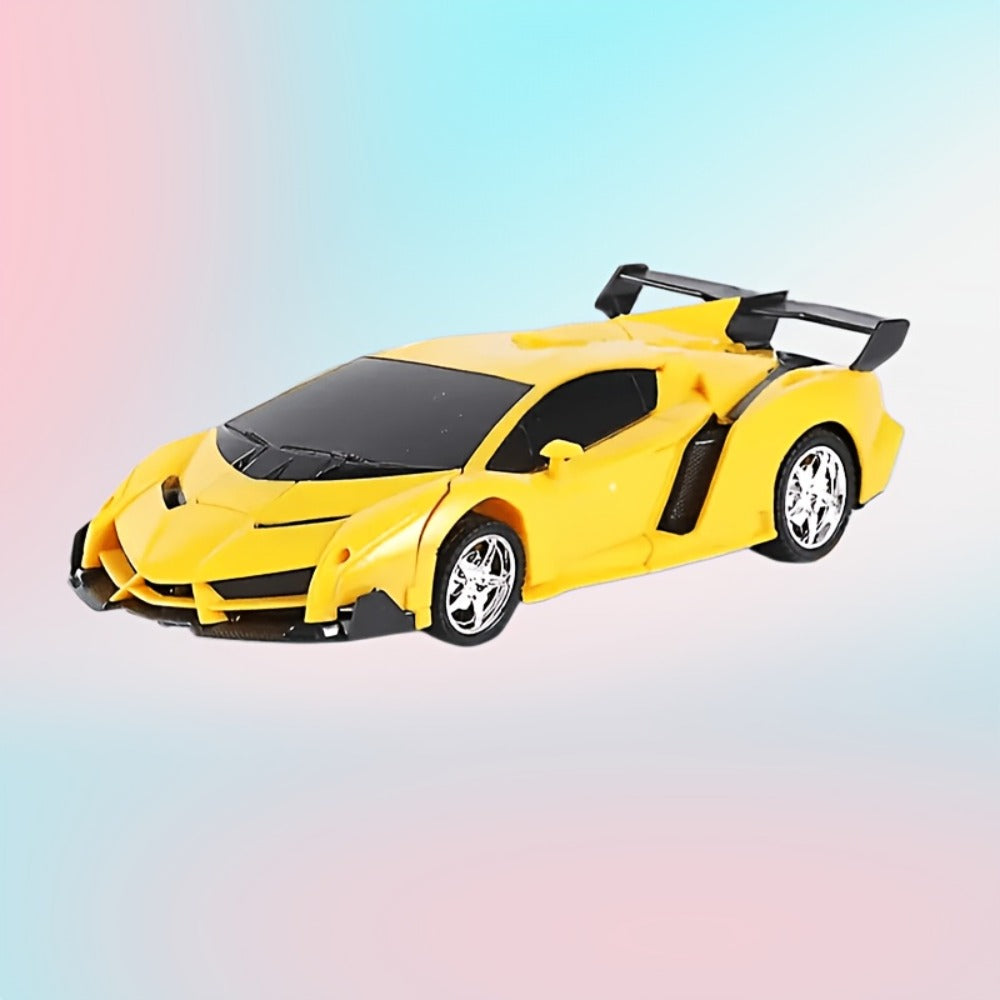 Transforming RC Robot Car, 1:18 Scale with LED Lights and 360° Drift