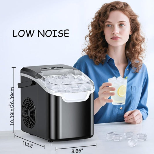 Countertop Ice Maker with Self-Cleaning, Nugget or Bullet Ice Model Options
