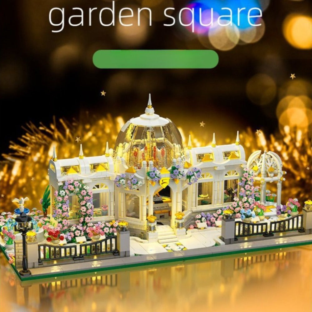 6700-Piece Garden Plaza Micro-Landscape Building Block Display Model