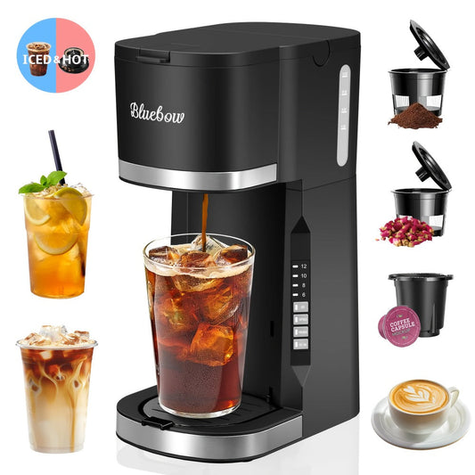 Single-Serve Coffee Maker, 3-in-1 K-Cup, Ground Coffee and Tea Brewer, 6–12 fl oz