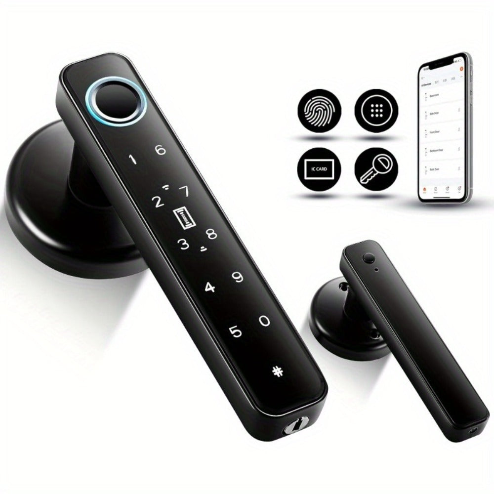 NFC Smart Deadbolt Lock 5-in-1 with Fingerprint, Password, App & Alexa - NFC Tap Keyless Entry for Home & Apartment, Single & Double Row, Keys Included, Easy DIY Install