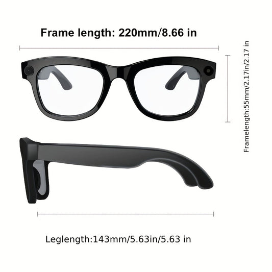 Camera Glasses with AI Voice Control, 8MP Camera, 1080p Video and Bluetooth 5.4