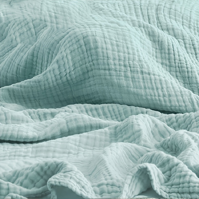 Muslin Blanket 100% Cotton 6-Layer – Breathable Soft Gauze Throw for Couch & Bed, All Season, Machine Washable, 13 Colors, 5 Sizes