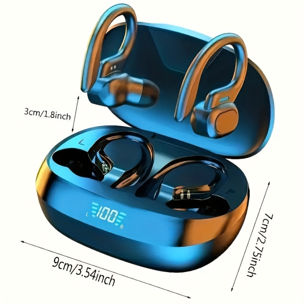 LED Screen Wireless Earbuds Bluetooth 5.4 with Condenser Microphone, Auto Pairing Long Battery Life, Compatible with Android iOS, for Sports Gaming Riding Driving, Gift for Couples Friends
