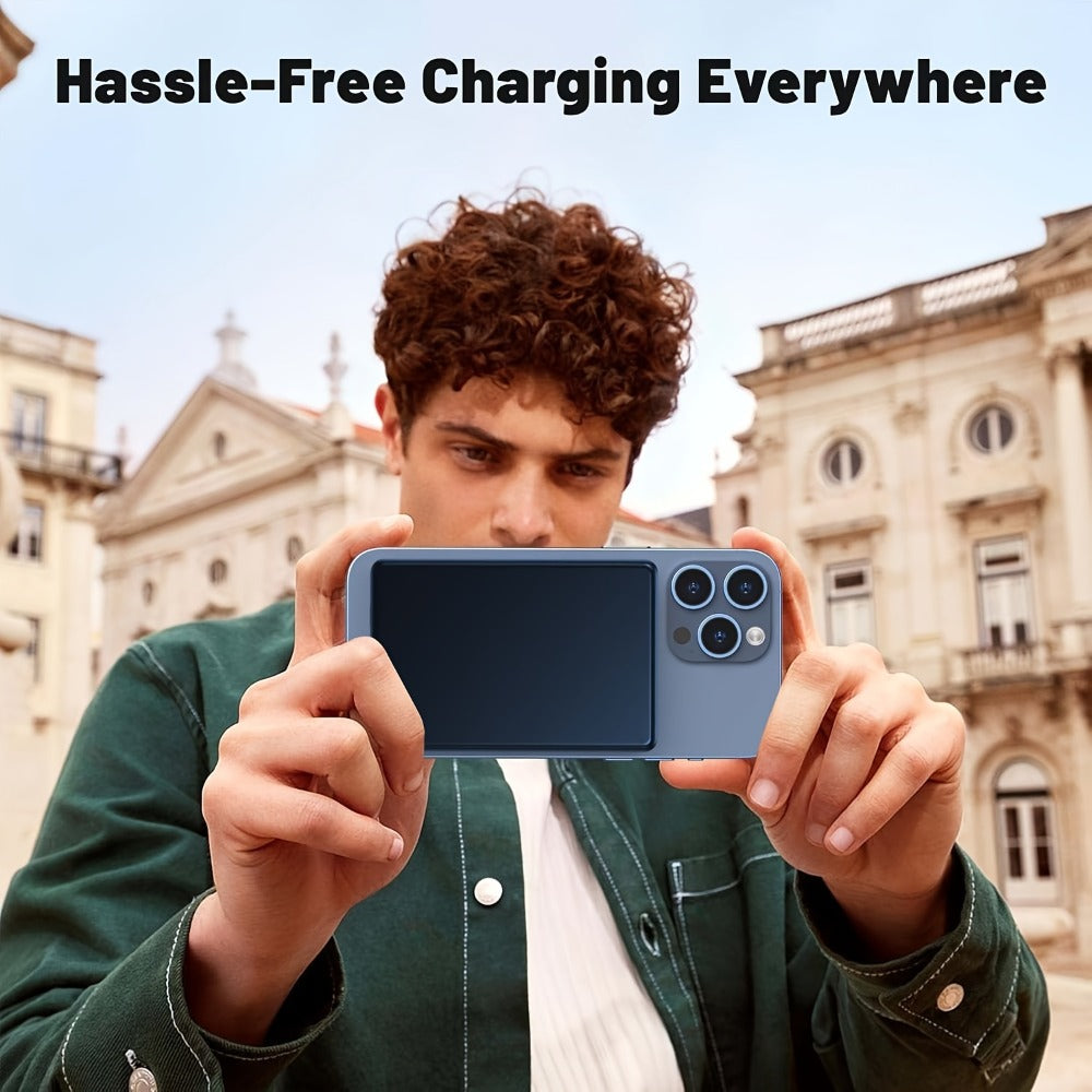 MagSafe Compatible Magnetic Power Bank 5000mAh Ultra Slim 20W Fast Charging – Portable Charger for iPhone 17 16 15 14 13 12 | Snap-On Wireless Battery Pack | Blue Purple Pink Grey Silver