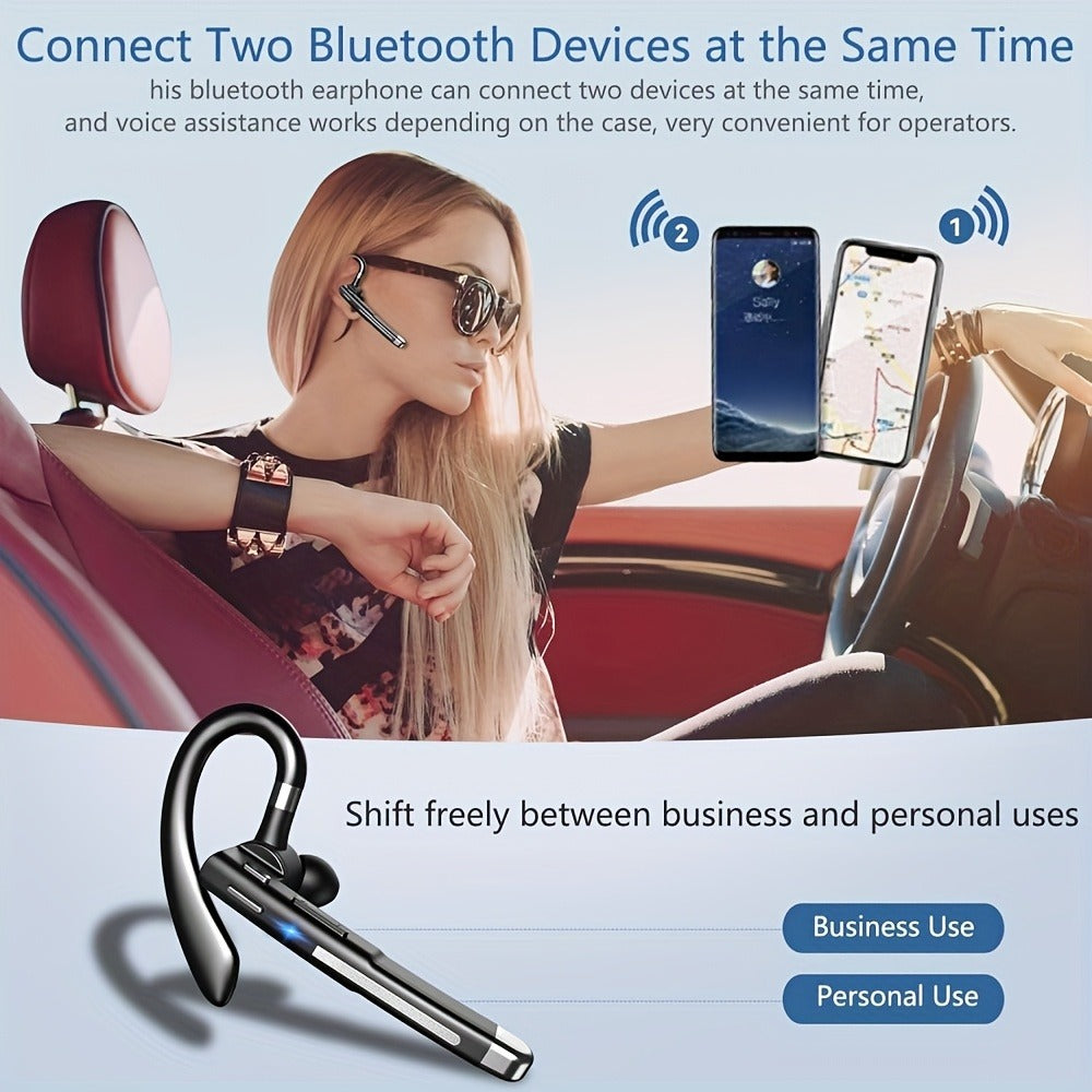 Single-Sided Wireless Earbud ENC Noise Cancelling Mic Lightweight Comfortable In-Ear Type-C Charging for Business Calls Daily Use Fitness Exercise All Smartphones
