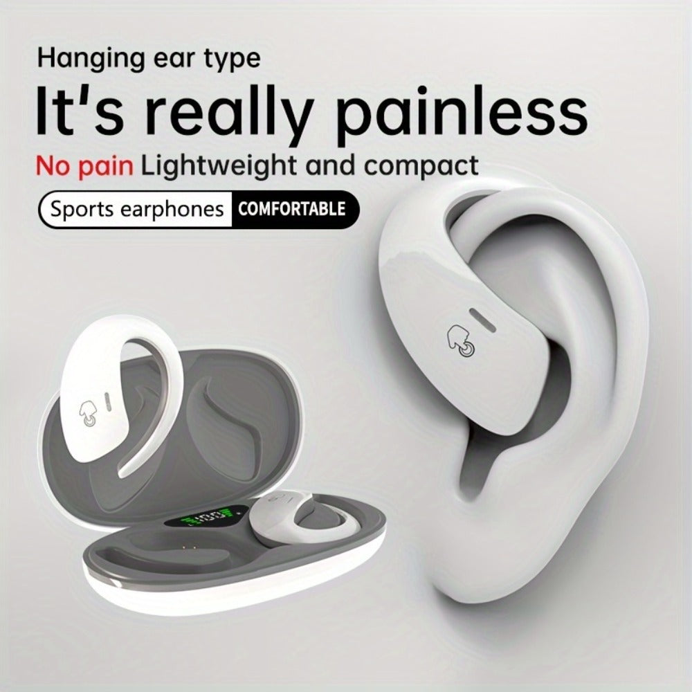 90H Wireless Earphones ENC Noise Cancellation 3D Deep Bass Secure Earhook Sport Running Earbuds Long Battery Life Bluetooth Compatible iOS Android Black White Green