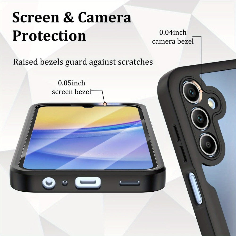 Samsung Galaxy A-Series Rugged Case with Built-In Screen Protector – Full Body Shockproof Phone Cover for Galaxy A15 A16 A17 A36 A37 A56 A57 5G | Heavy Duty Drop Protection