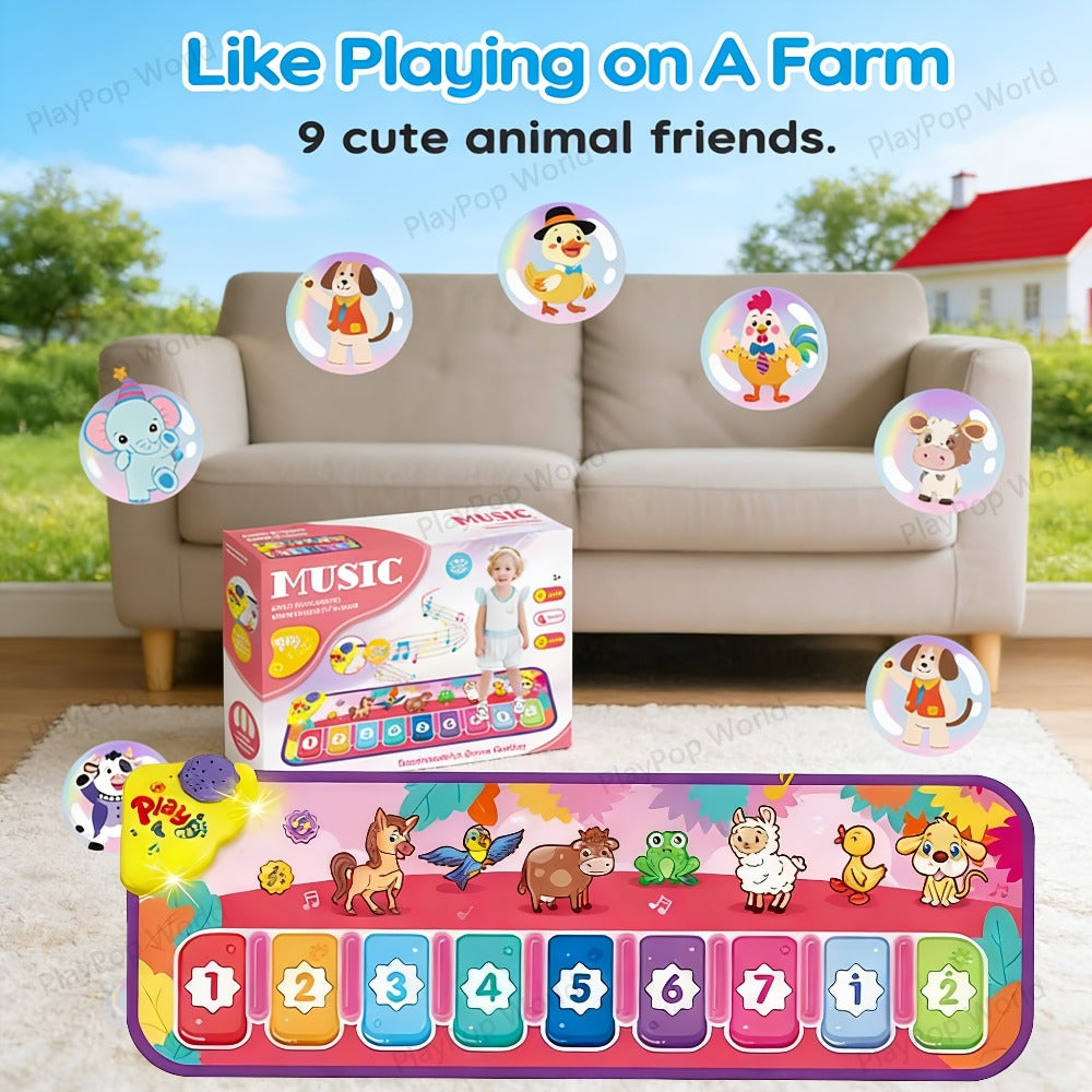 Farm Animal Kids Piano Mat with Musical Keys and Interactive Sounds
