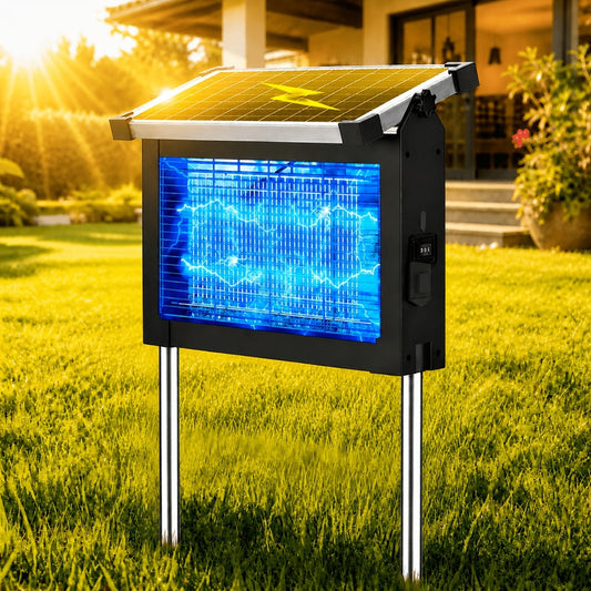Solar Bug Zapper, 4200V Electric Grid, Auto/Manual Modes and Type-C Charging