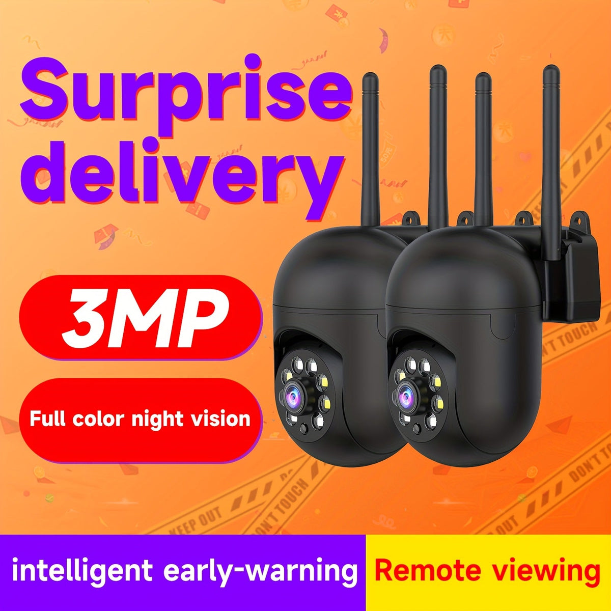2-Pack Indoor Security Camera 2K QHD, Dual-Band 2.4/5GHz WiFi, 355° Pan PTZ, AI Motion Tracking, Full-Color Night Vision, Two-Way Audio, SD & Cloud Storage – Baby Monitor Pet Cam Home Surveillance