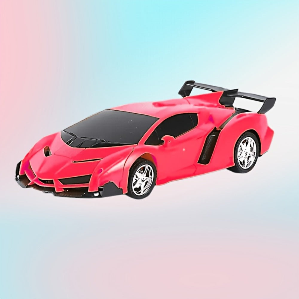 Transforming RC Robot Car, 1:18 Scale with LED Lights and 360° Drift