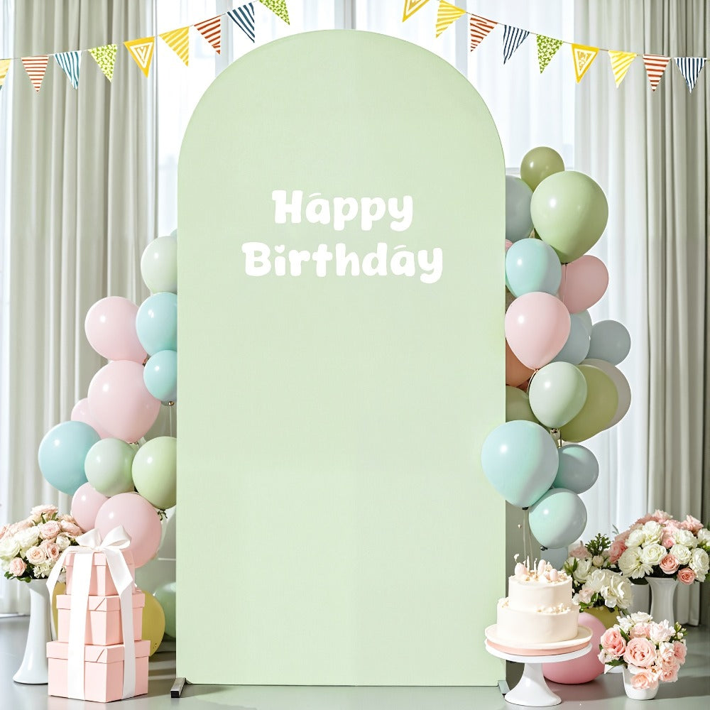 Arch Backdrop 6ft Spandex Photography Background – Stretchable Wrinkle-Free Polyester with Bottom Zipper for Party, Wedding, Gender Reveal & Birthday Photo Booth Prop