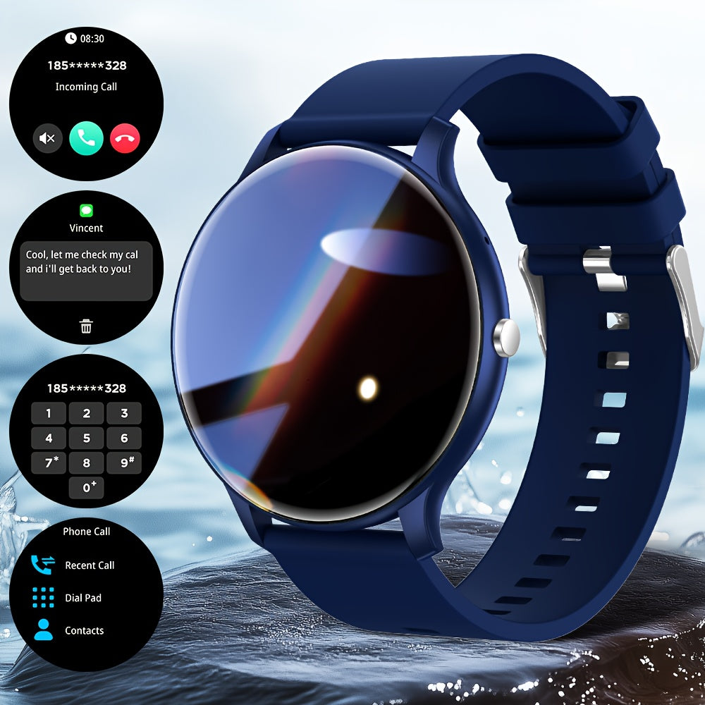 IP68 Waterproof Smartwatch 1.46" HD – 100+ Sport Modes, Wireless Calling, Music Control, Remote Camera, Sedentary Reminder – Unisex Fitness Tracker Black Silver Blue Pink