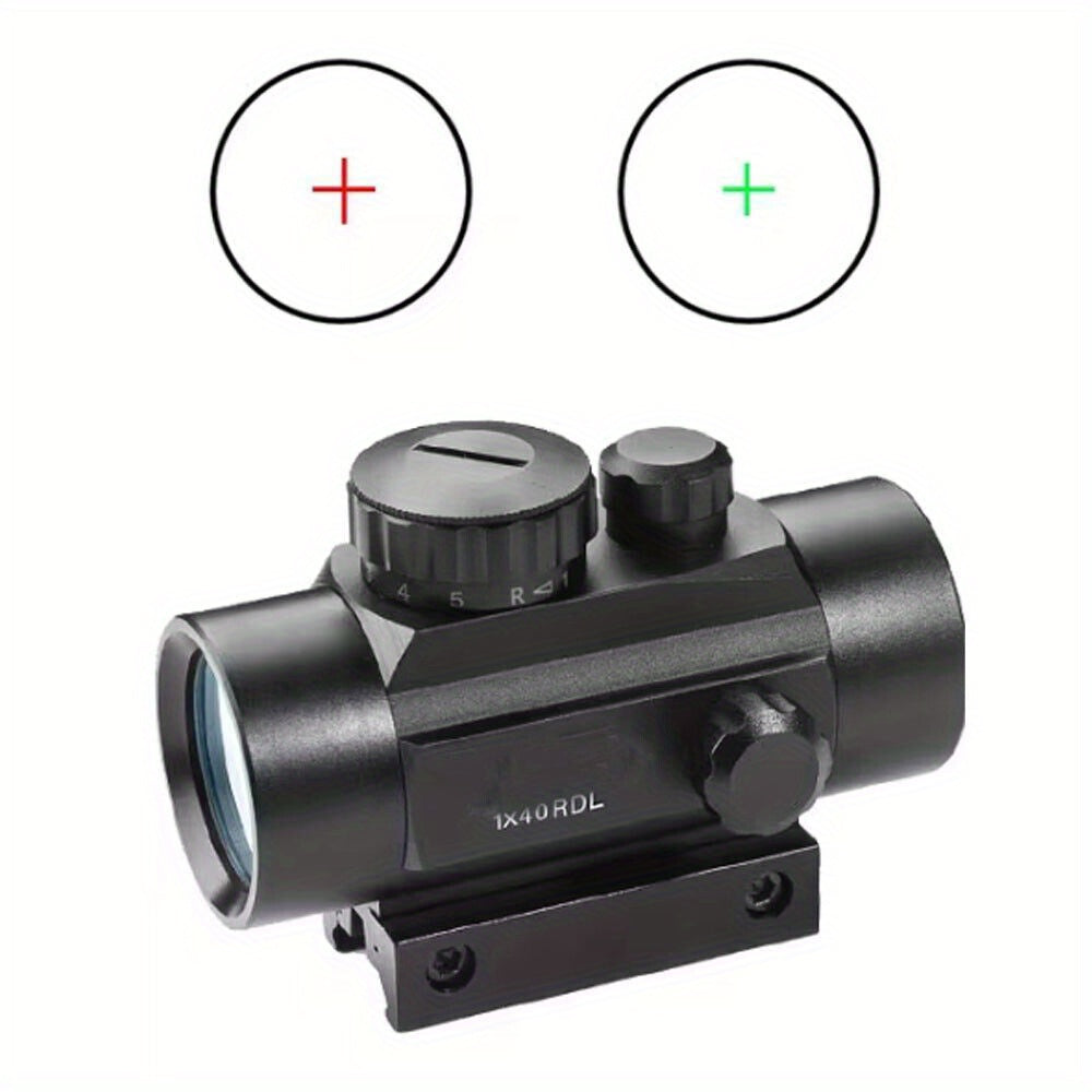 Red Green Dot Sight Scope 1x40 with Picatinny Rail Mount | 2 Reticle Types, Adjustable Brightness for Rifles, Shotguns, Airsoft & Tactical Shooting