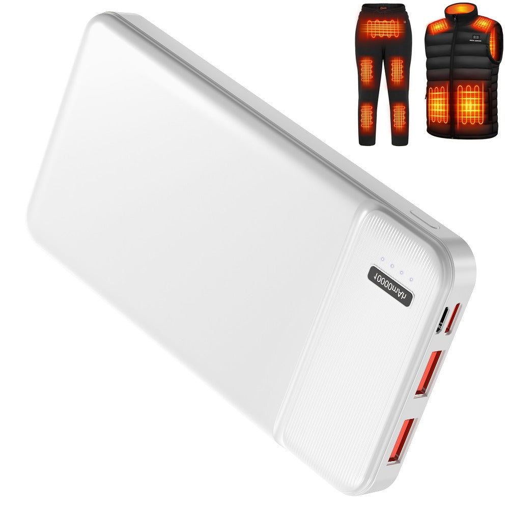 5V Heated Jacket Battery Pack 10000mAh PD 22.5W Quick Charge Portable Power Bank for Heated Vest Heated Gloves Heated Clothes Smartphone Tablet Outdoor Winter Camping Skiing Travel