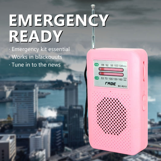 Portable AM FM Radio Battery Powered Handheld with Manual Tuner, Headphone Jack, Built-in Speaker, Adjustable Telescopic Antenna & Wrist Strap for Camping, Travel, Emergency & Outdoor Use