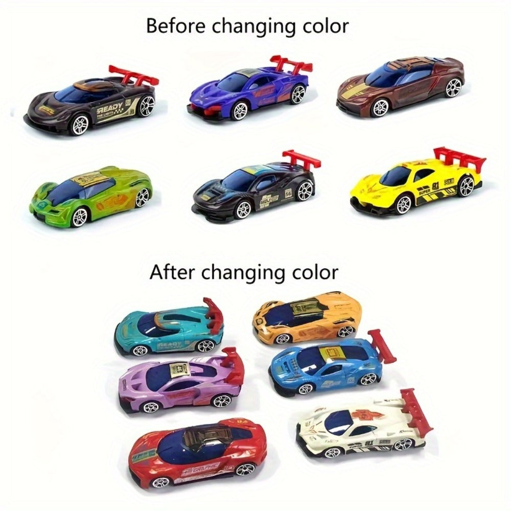 Color-Changing Die-Cast Toy Cars, 6-Piece Set for Water Play
