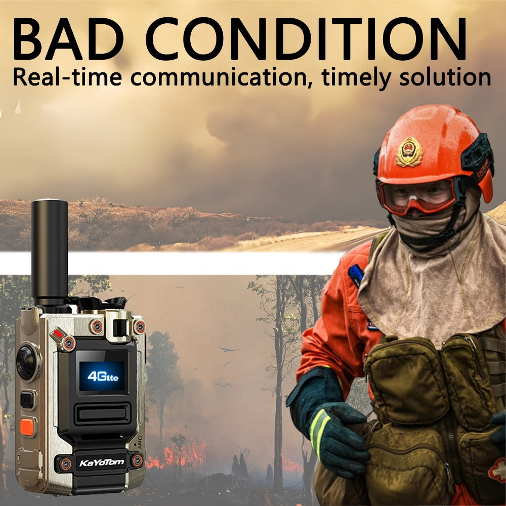 Kayotom K300S 4G Global Walkie Talkie Unlimited Range, No Monthly Fee Two Way Radio, UHF 400-480MHz Long Battery Life, Dustproof Shockproof Handheld Transceiver for Outdoor Group Remote Coordination