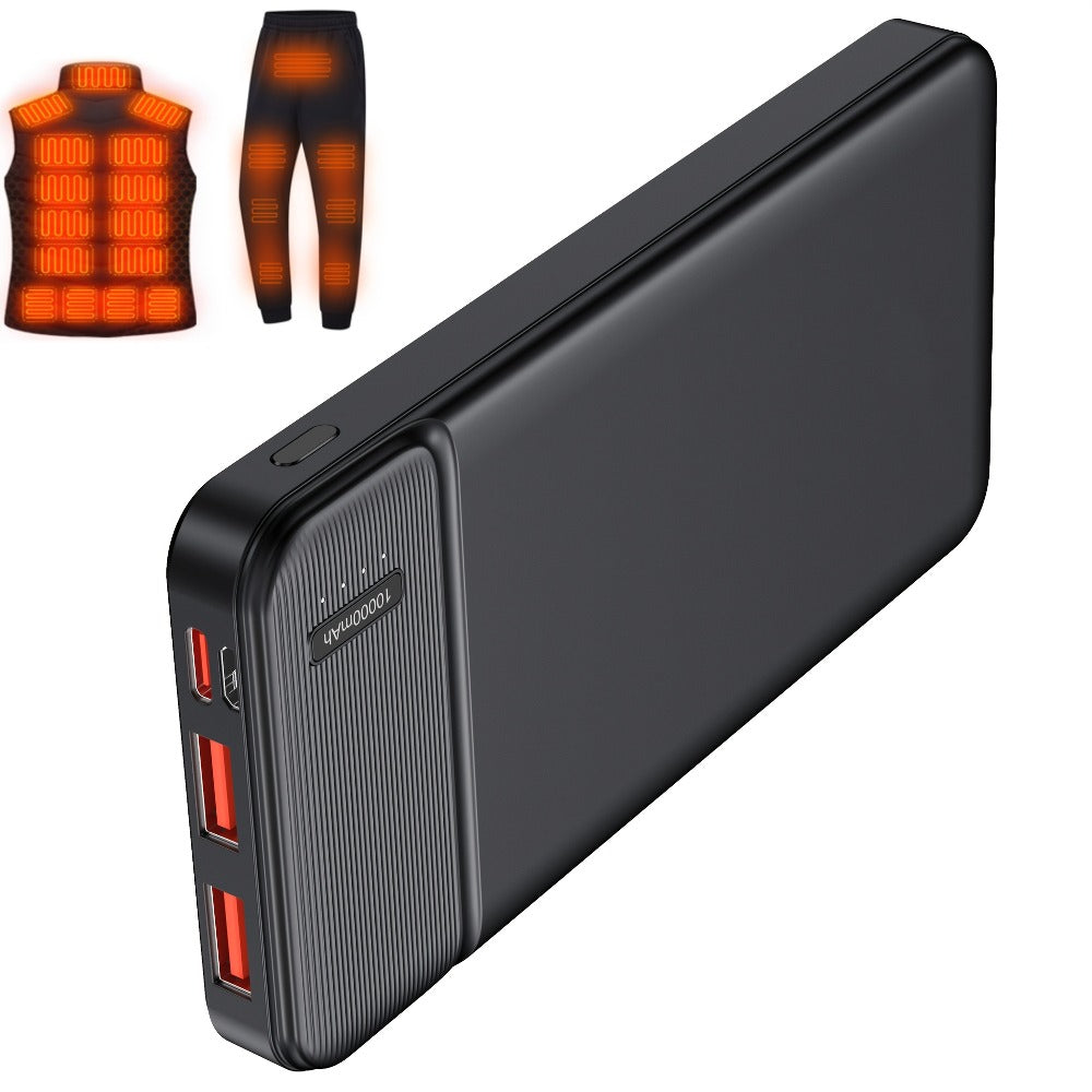 5V Heated Jacket Battery Pack 10000mAh PD 22.5W Quick Charge Portable Power Bank for Heated Vest Heated Gloves Heated Clothes Smartphone Tablet Outdoor Winter Camping Skiing Travel