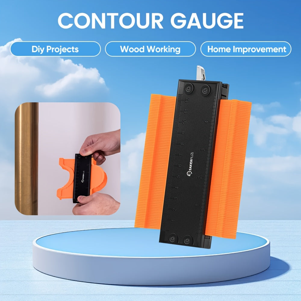Contour Gauge Profile Tool with Lock – 6 Inch & 11 Inch Shape Duplicator for Flooring, Tile, Woodworking, Carpet Cutting & Irregular Shape Tracing