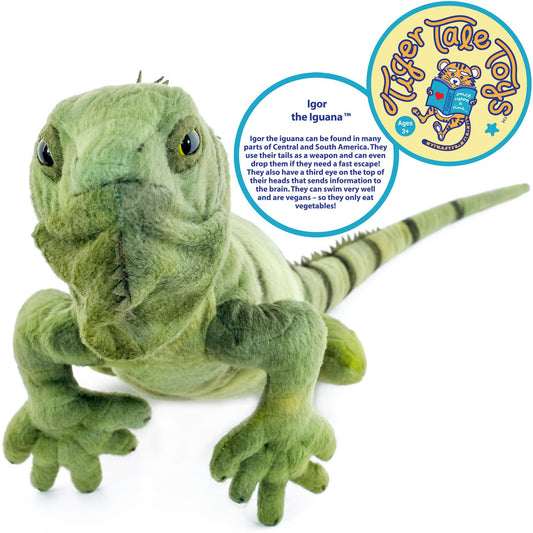 Igor the Iguana Stuffed Animal by Viahart, 27 Inch Large Realistic Lizard Plush Toy
