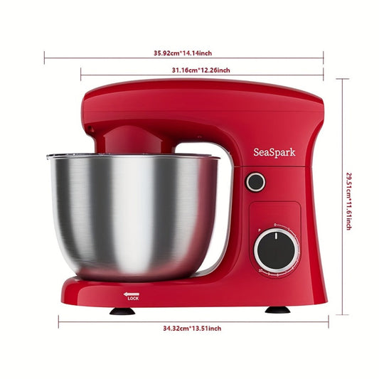 Tilt-Head Stand Mixer with 10 Speeds, Pulse, Dough Hook, Beater and Whisk