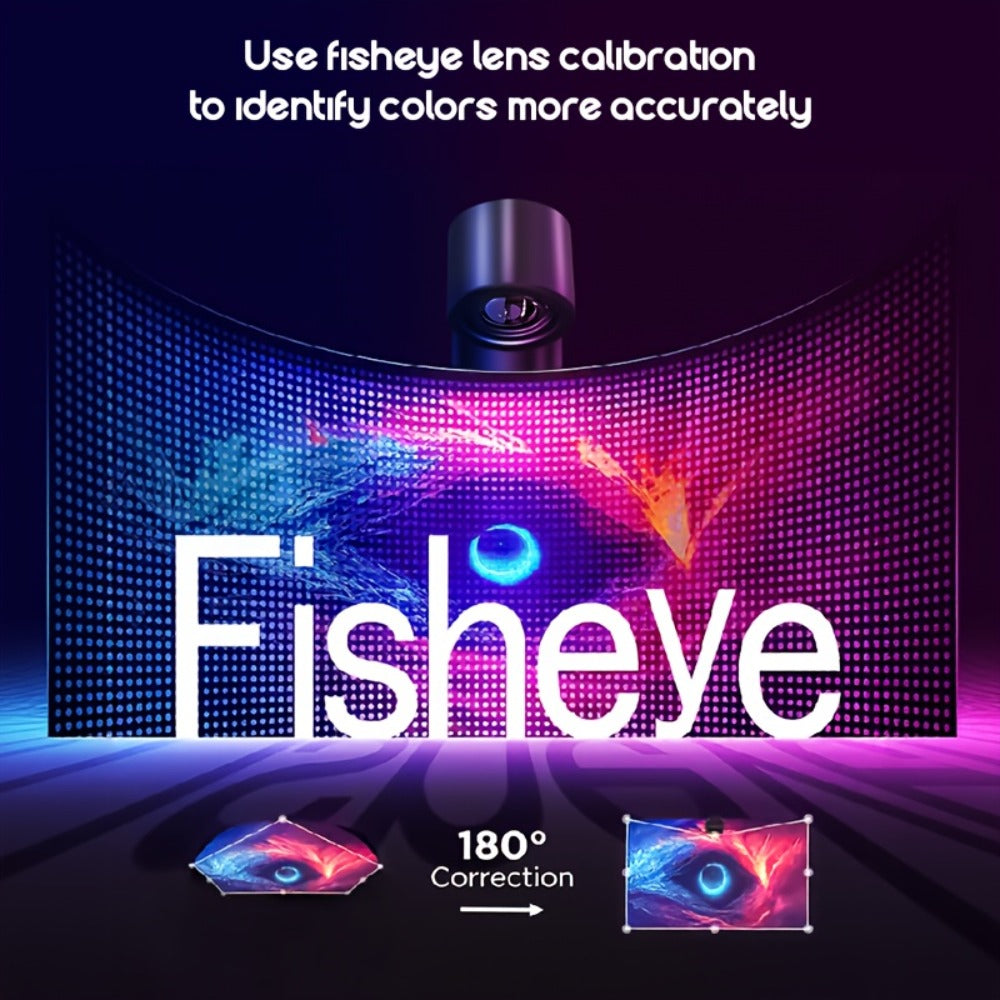 TV LED Backlight with Camera Screen Sync RGBW 5ft - Real-Time Color Matching USB Powered Ambient Bias Lighting for Smart TVs, Home Theater Gaming Video Calls Eye Strain Reduction
