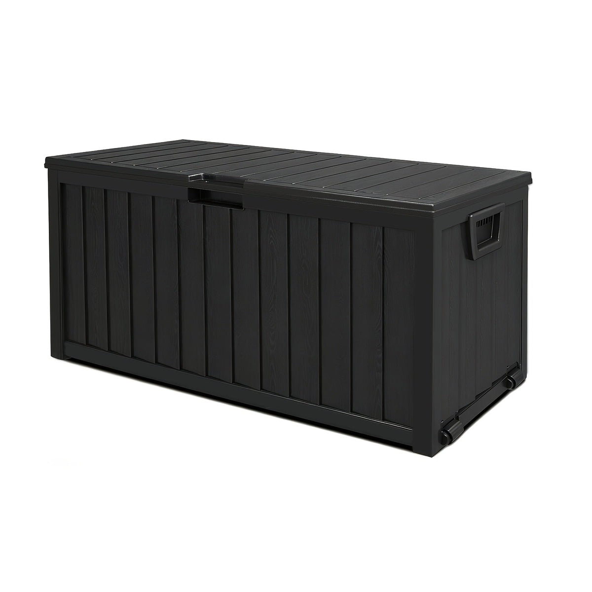 Waterproof Deck Box Outdoor Storage Cabinet 35/75 Gallon – Enhanced Version with Handles & Wheels | Large Patio Storage Box for Pool Accessories, Garden Tools & Outdoor Gear | Easy Assembly Lockable