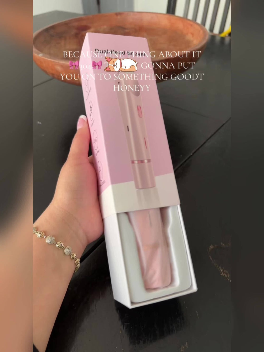 Electric Hair Trimmer for Women Dual Head IPX7 Waterproof USB Rechargeable Painless Bikini Trimmer Face Body Shaver Arms Legs Underarm Bikini Line Sensitive Skin Pink Special Edition Gift Set