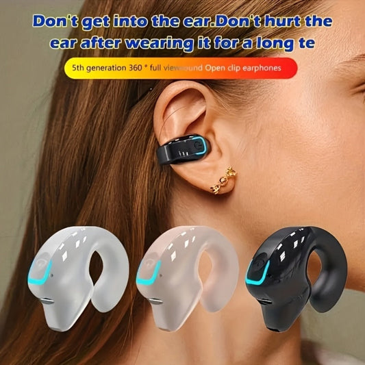 Lightweight Noise Cancelling Wireless Earbuds Handsfree Calls, Stylish Portable In-Ear Headphones USB Type-C Charging 5H Battery Life, Compatible with Smartphones, Perfect Gift for Men Women