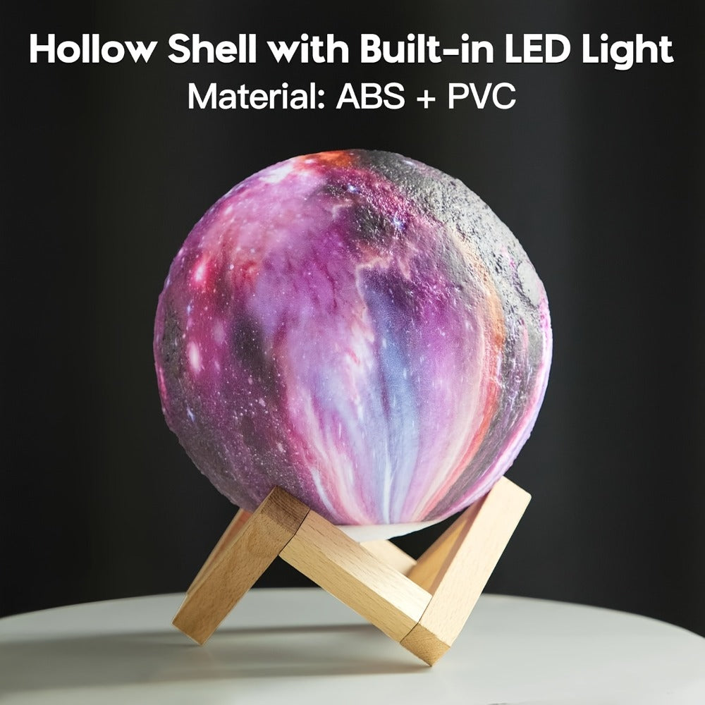 Moon Lamp Night Light 16 Colors 3D Galaxy Lamp with Wooden Stand Remote Control USB – Perfect Birthday Gift for Women Men Lovers (5.9 Inch)