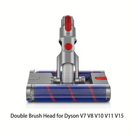 Double Roller Vacuum Brush Head Compatible with Dyson V7, V8, V10, V11 and V15