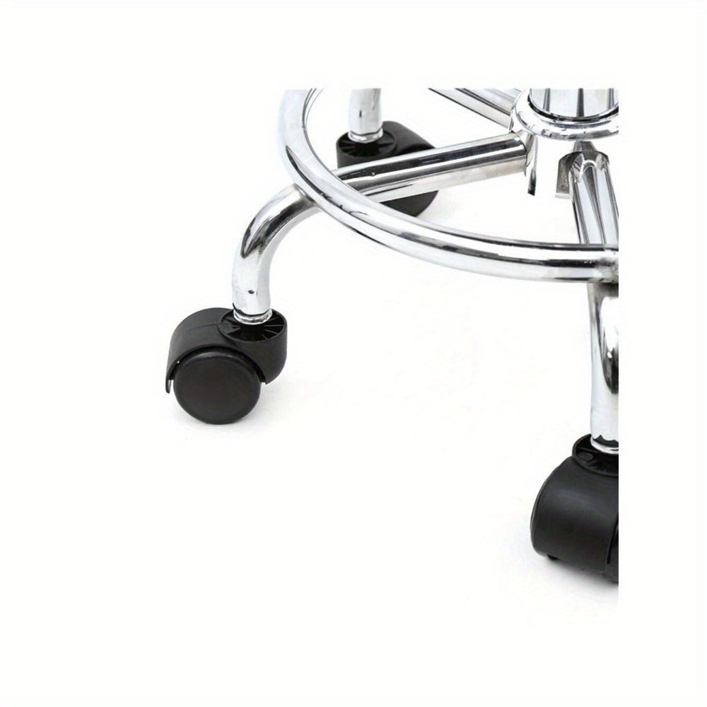 Adjustable Height Bar Stool with Backrest & 360° Swivel - Modern Counter Stool Rotating Chair for Kitchen Island Dining Room Bistro Spa Salon, Armless Striped Design, White