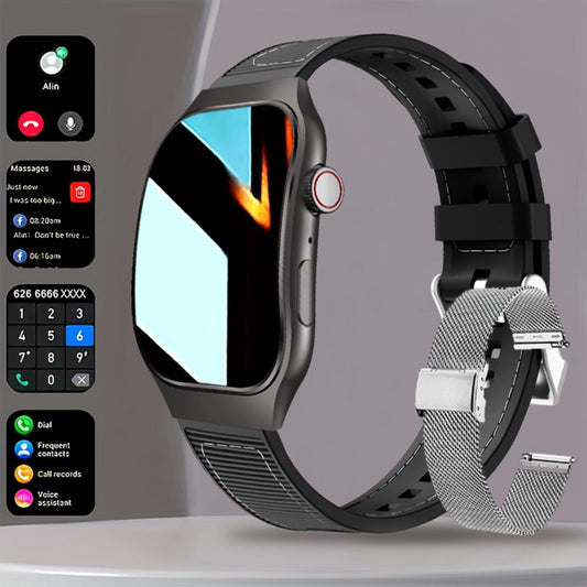 Curved Screen Smartwatch 1.96" HD 360° Panoramic Display, Bluetooth 5.2 Wireless Calling, Heart Rate Sleep Fitness Tracker, Rechargeable Battery, Outdoor Sports Fashion Watch for Men & Women