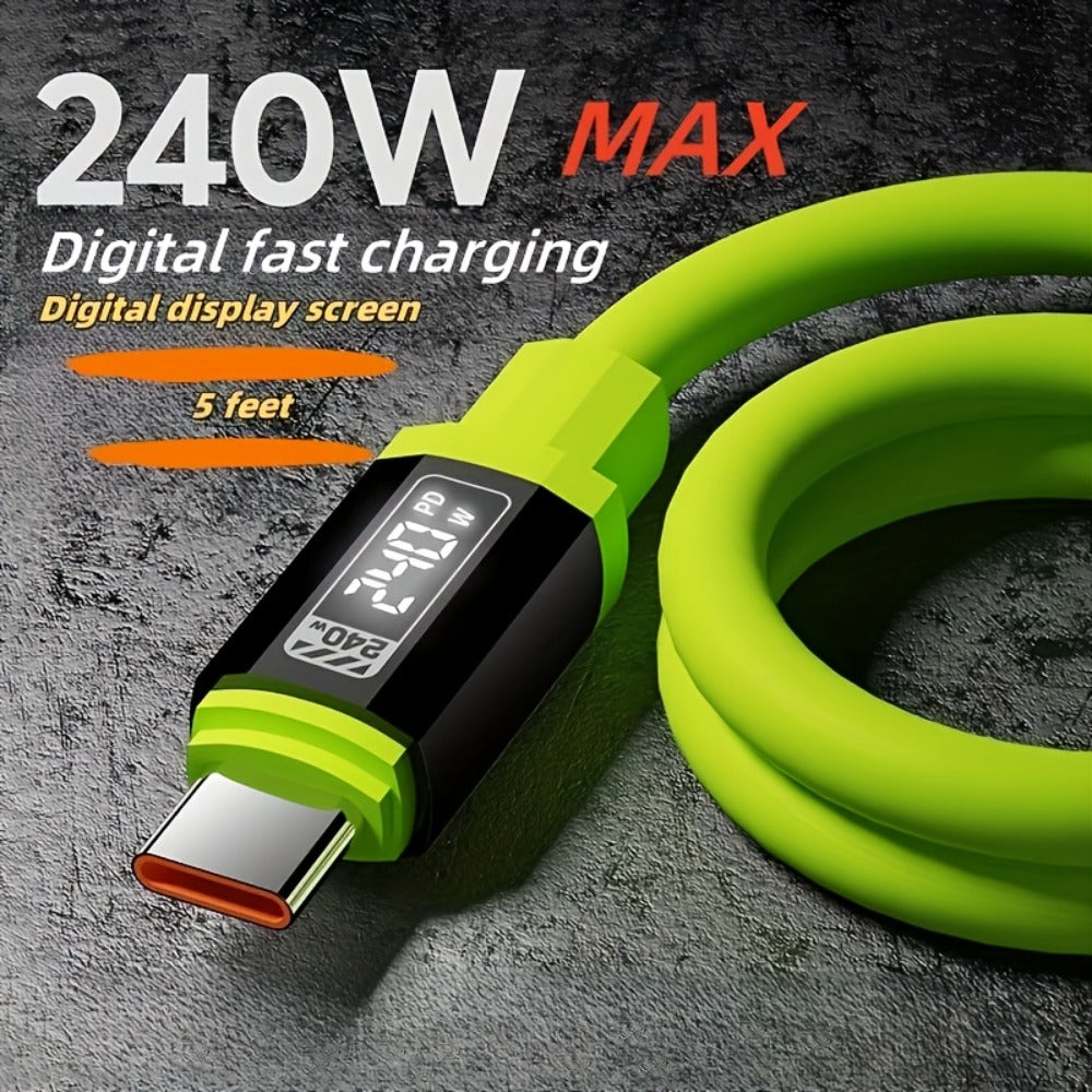 2-Pack USB-C to USB-C Super Fast Charging Cable with Data Transfer, Matcha Green, for Android Samsung Galaxy Google Pixel Xiaomi Redmi OPPO Vivo, Home Travel Car Charger Cord