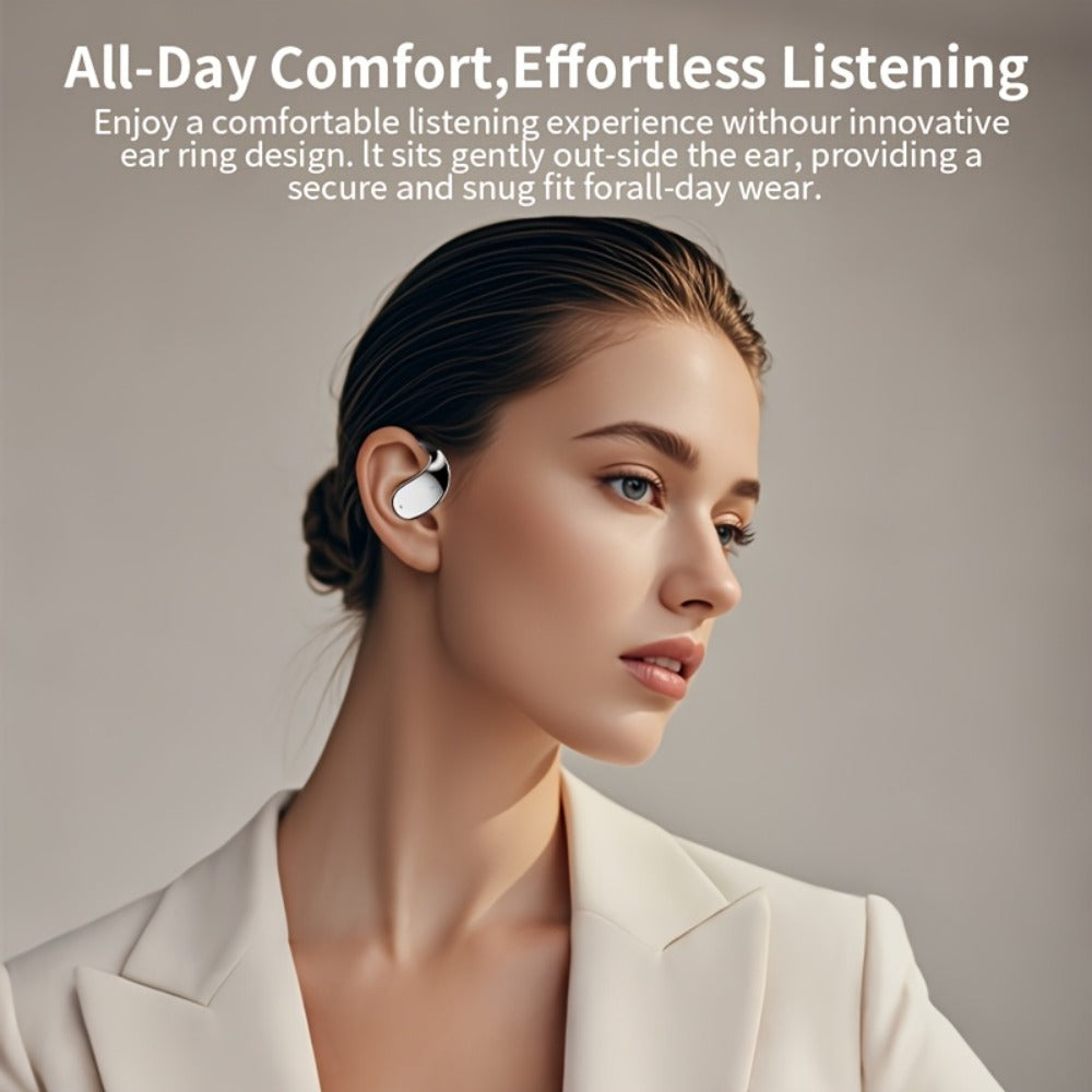 6-Mic AI Translation Bone Conduction Headset 144 Languages, Real-Time Translator Wireless Headphones, Meeting Notes Recording, Intelligent Noise Cancellation, Touch Control, Deep Bass, Open-Ear for Running Sport Business
