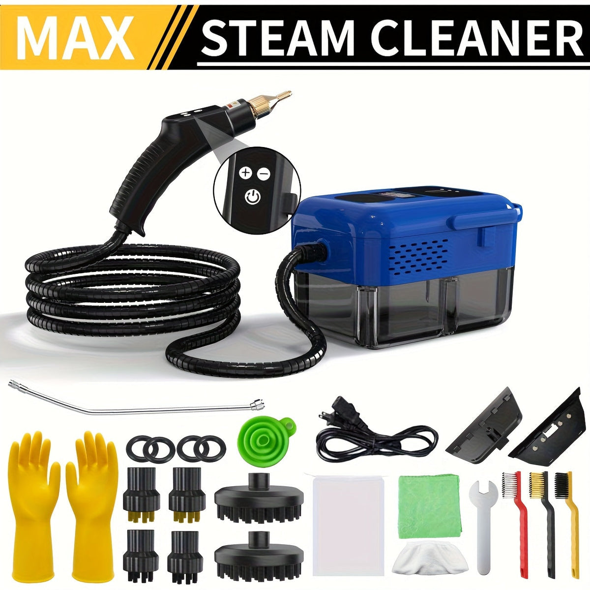 Portable Steam Cleaner High-Temperature High-Pressure Handheld Steamer for Home, Carpet, Tile & Grout Cleaning – 9-Speed Adjustable, 3 Models: Basic, Upgraded & Smart