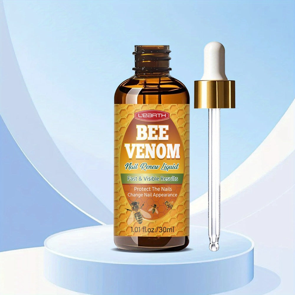 Toenail Repair Solution with Bee Venom Extra Strength Formula for Damaged Discolored Brittle Nails Nail Restoration Serum Visible Results in 7 Days 1.01 fl oz 30ml