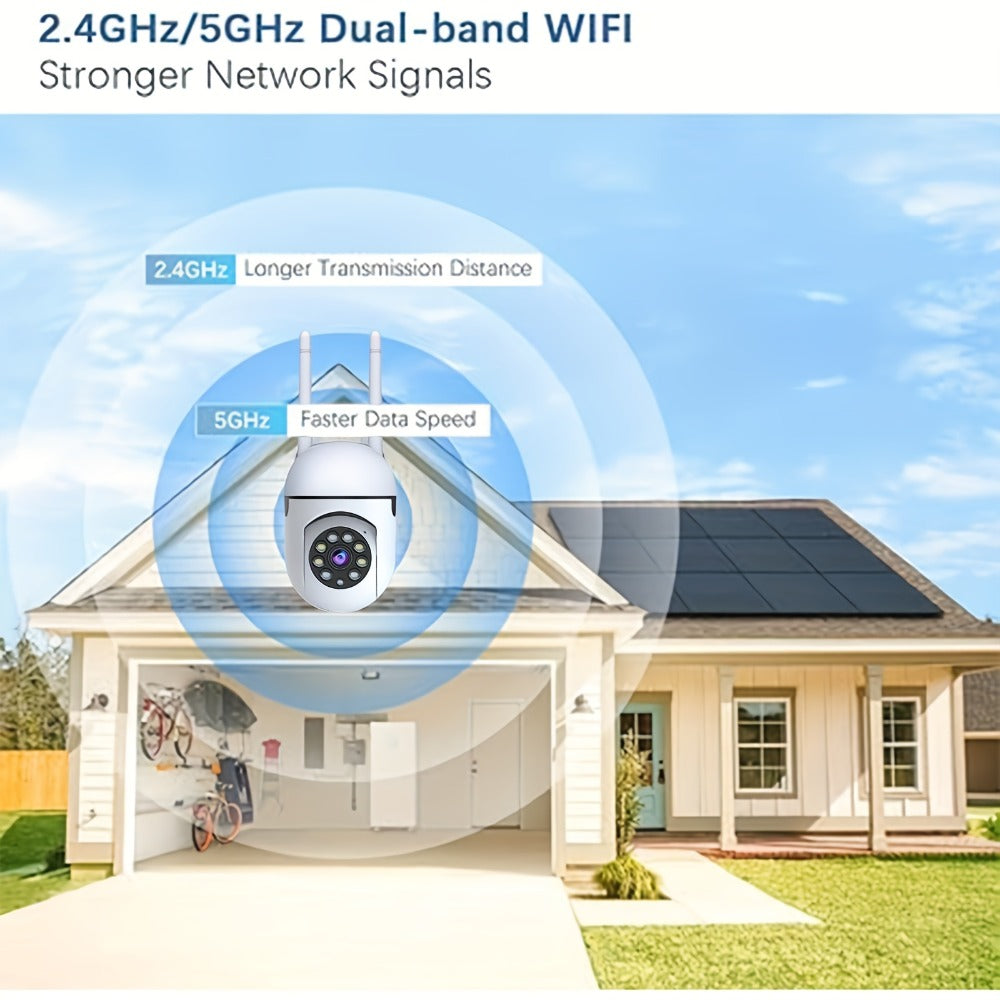 4-Pack Indoor Security Camera 5GHz WiFi 3MP 360° Pan Tilt Zoom, AI Motion Detection & Auto-Tracking, Color Night Vision, Two-Way Audio, Cloud & SD Storage – Plug-In Pet Baby Family Home Monitor System
