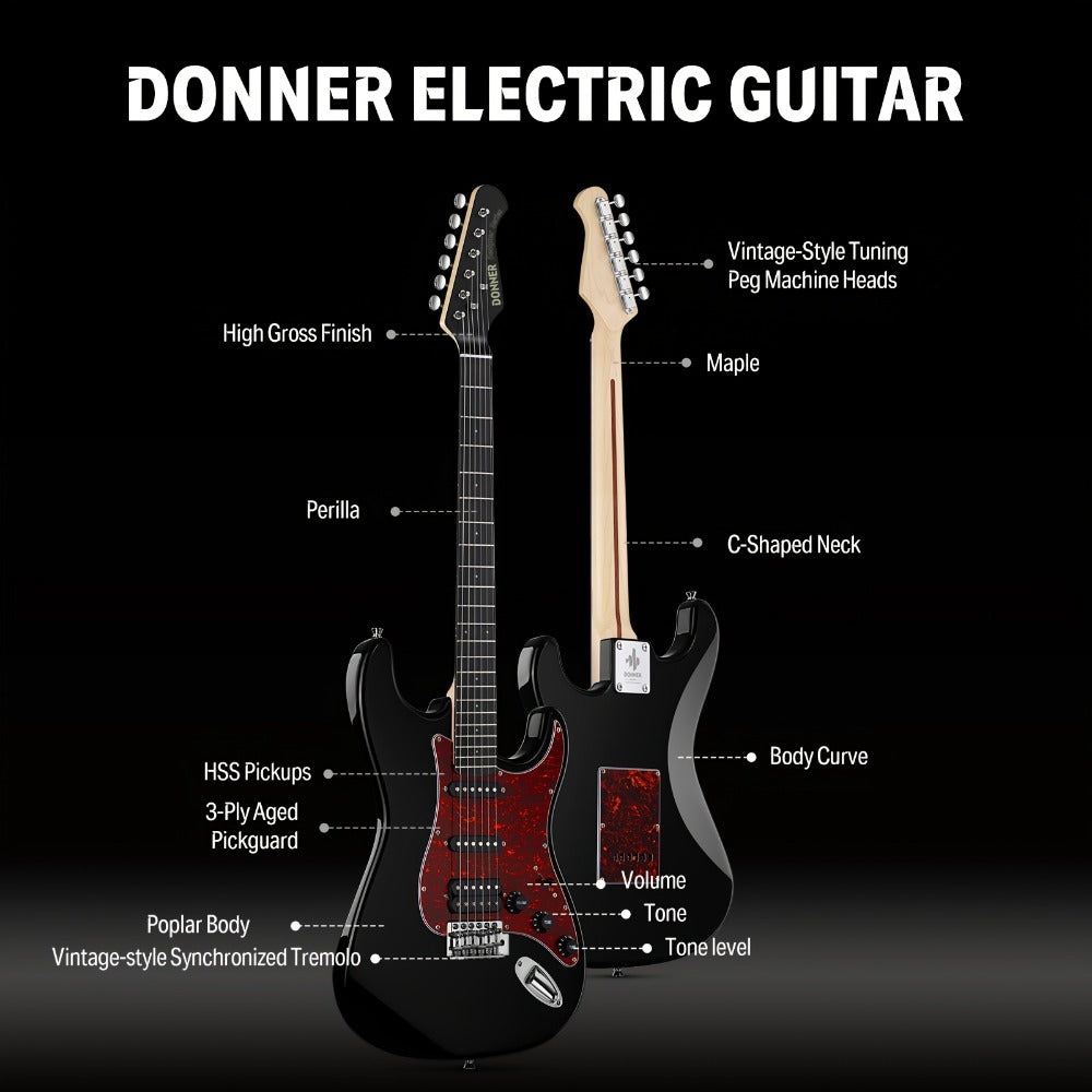 Electric Guitar, 39 Inch, Donner, Inch, Designer for Lessons and Practice detail image - detail view 9