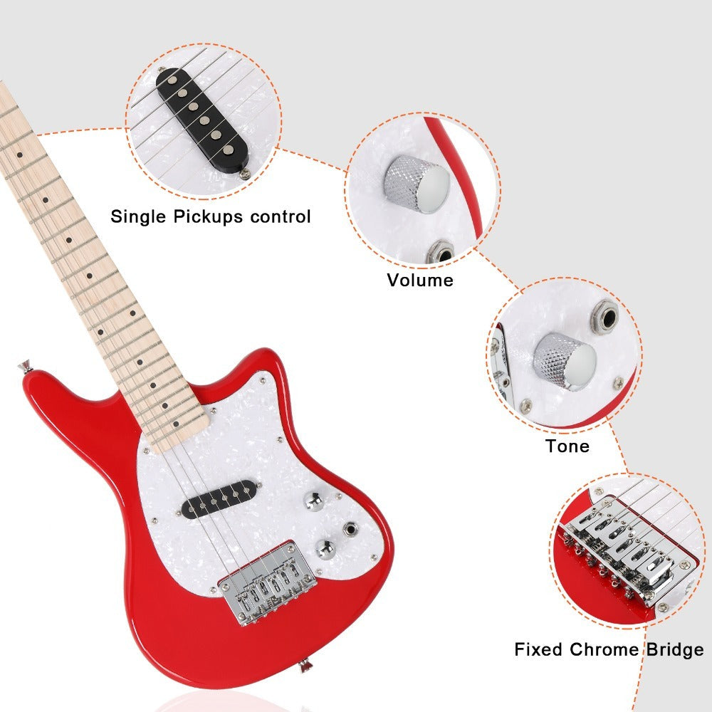 Electric Guitar, Adjustable, 5W, 30in, Maple, Fingerboard for Lessons and Practice detail image - detail view 5