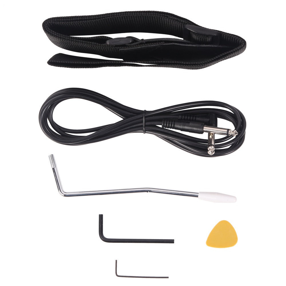 Electric Guitar, Adjustable, Rosewood, Fingerboard, Black for Lessons and Practice detail image - detail view 14